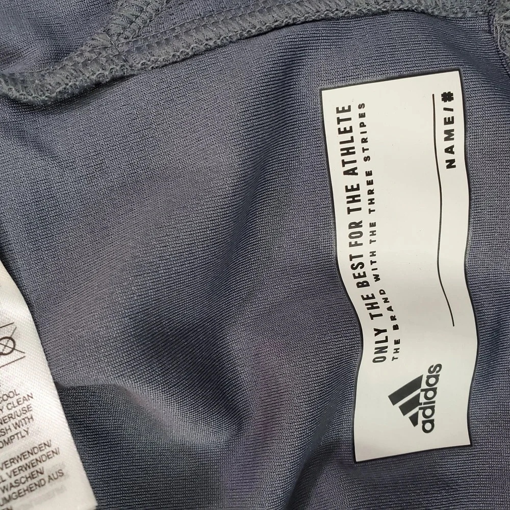 Adidas Men Polo Shirt Large‎ Gray Golf Logo Short Sleeve Collar Pullover